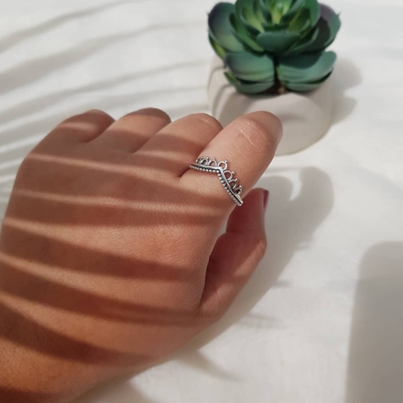 Crown Ring Sterling Silver 925 - Picture 1 of 2
